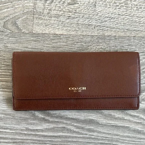 Coach Bags Cognac Wallet Poshmark